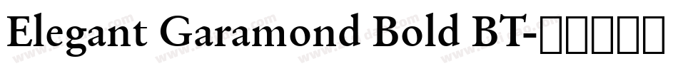Elegant Garamond Bold BT字体转换